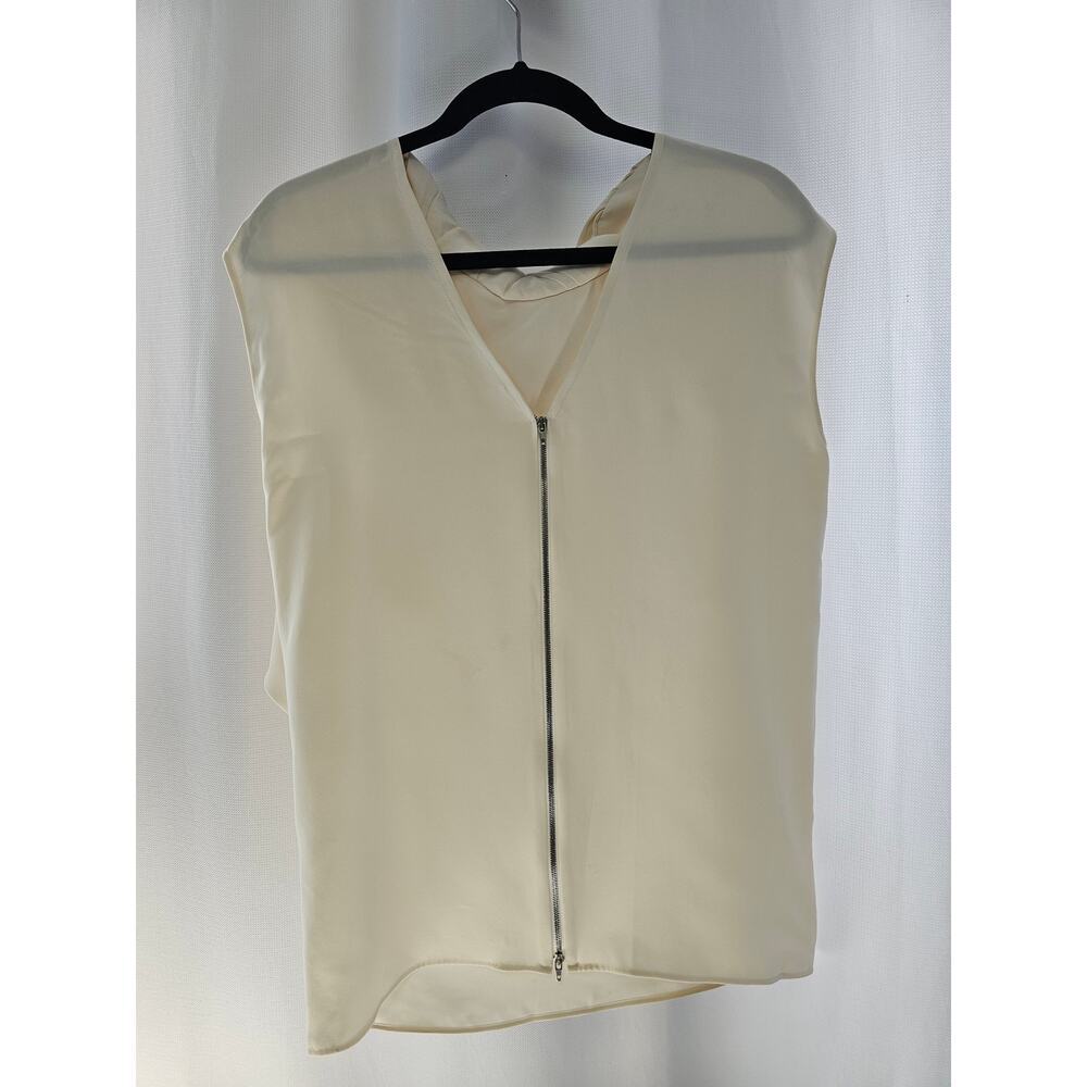Not For SALE sold !Celine Cream Silk Drape Detail Sleeveless Top - Picture 5 of 7